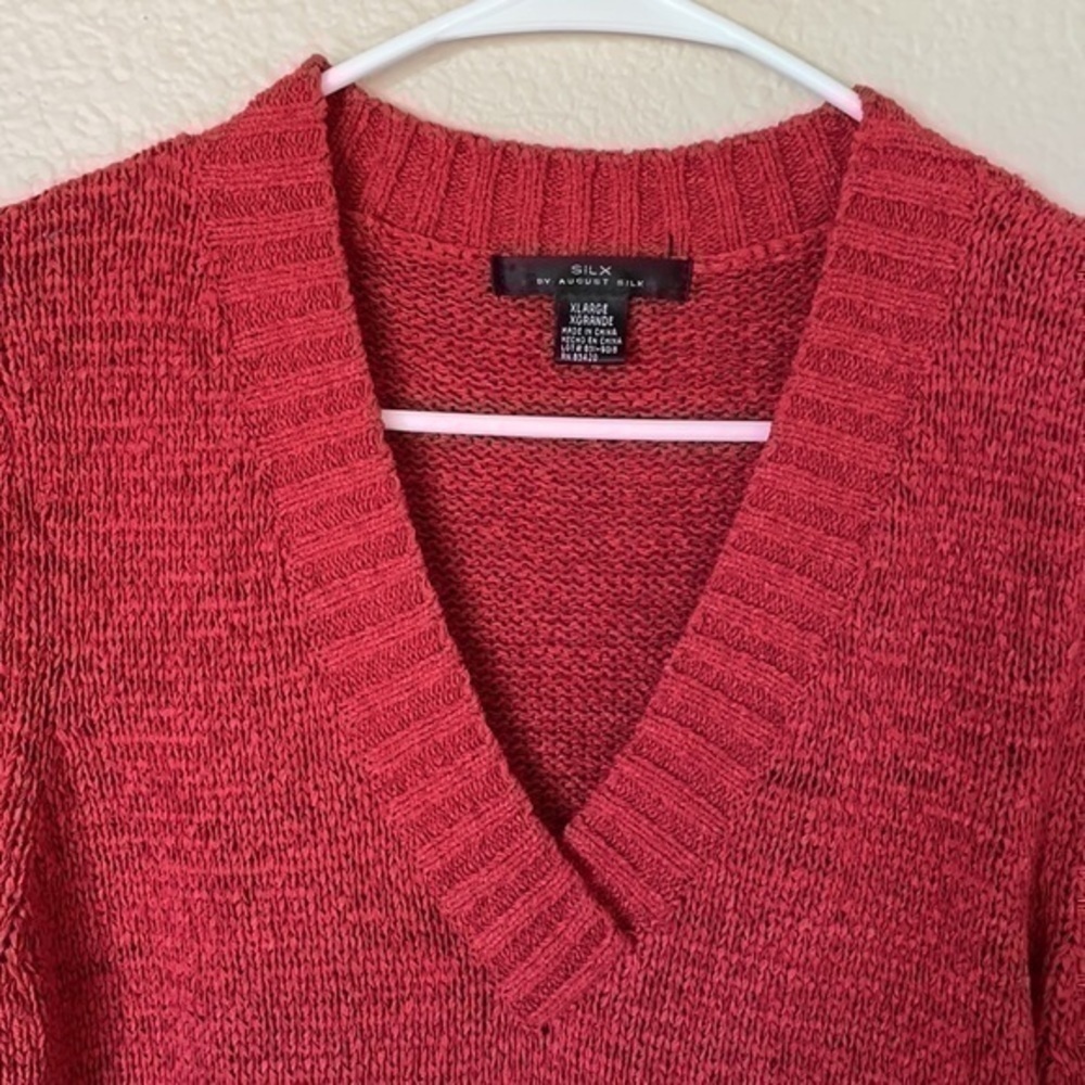 Silx by August Silk red sweater xl - Picture 2 of 8